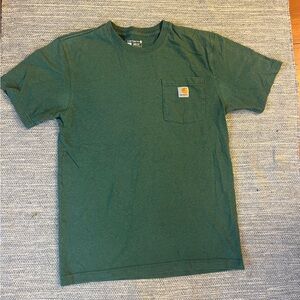 Carhartt Men's Green Pocket T-Shirt Small
